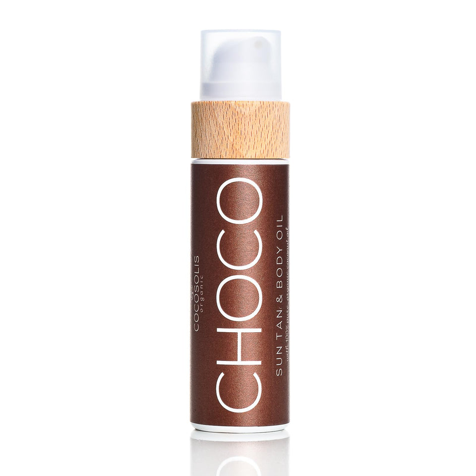 COCOSOLIS front bottle view showing packaging and chocolate scent benefit