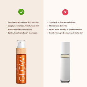 COCOSOLIS applied on arm demonstrating radiant glow and hydrated skin look