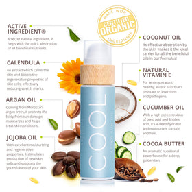 COCOSOLIS raw organic oils and cacao butter ingredients for nourishment