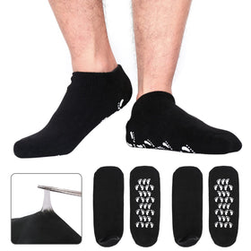 Codream front packaging showing black large moisturizing gel socks and benefits