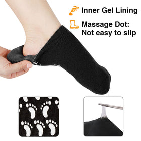 Codream socks worn on feet during treatment demonstrating leak-free moisturization