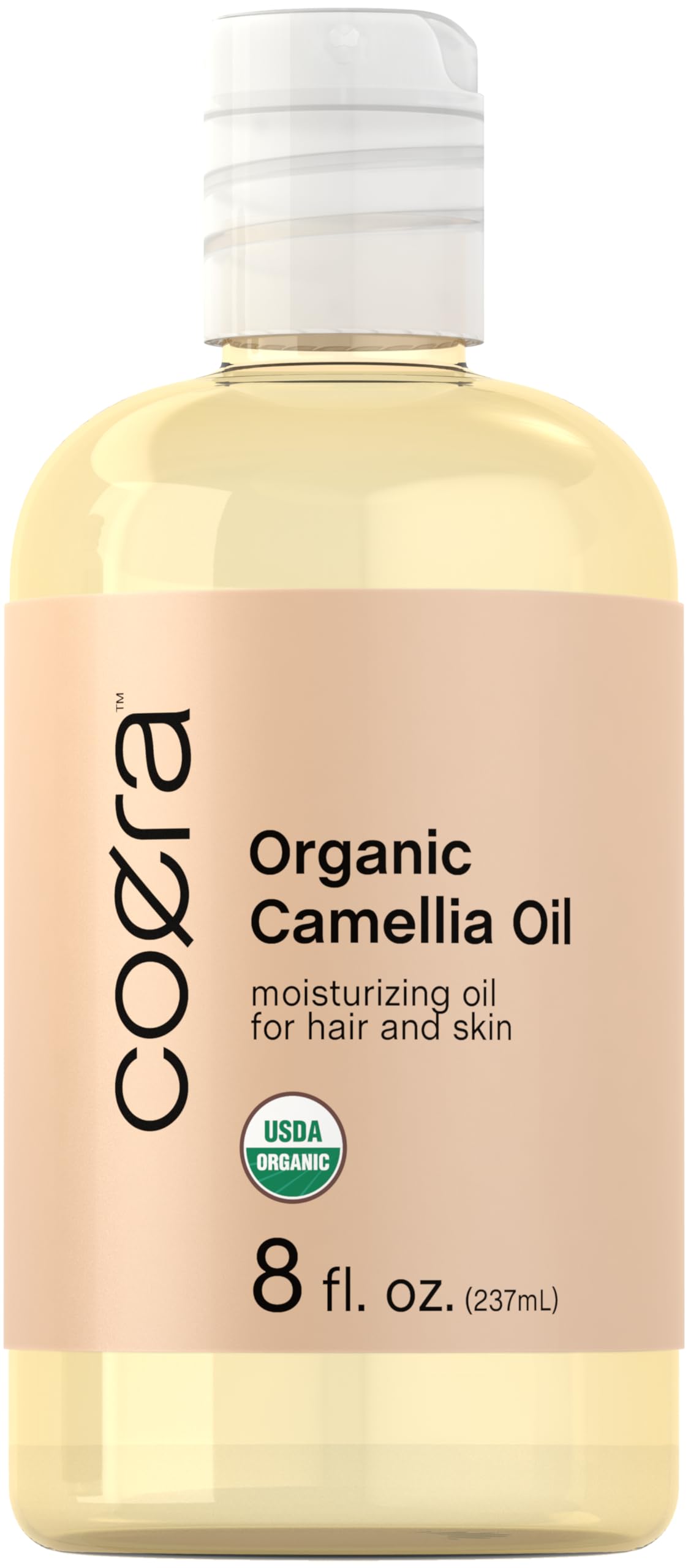 Coera front bottle showing clean packaging and organic label benefits