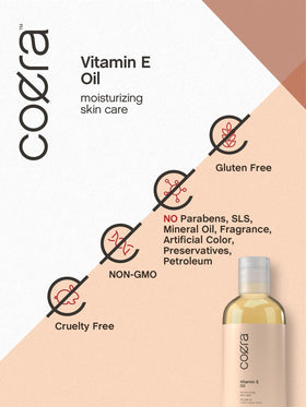 Hand applying Coera vitamin E oil to cuticles, promotes softer nails and skin