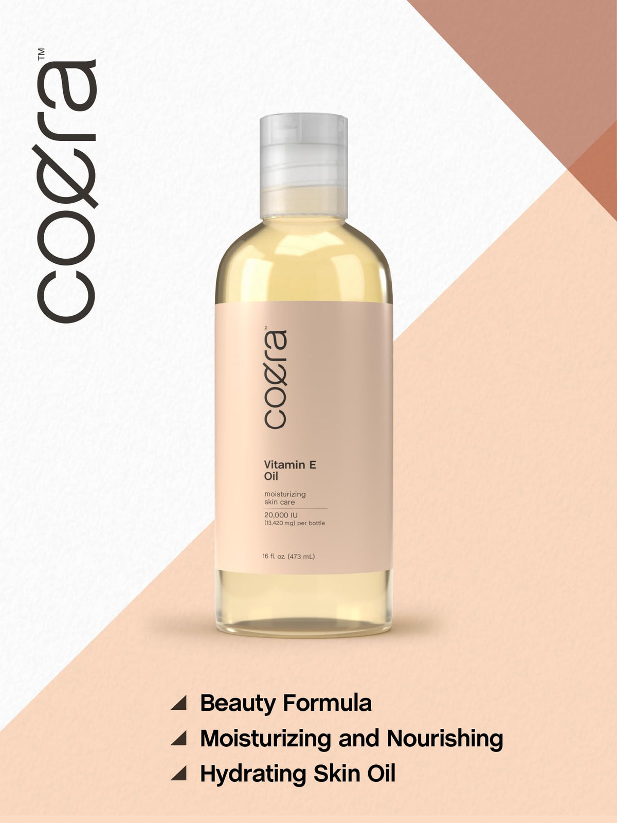 Close-up of Coera oil texture on skin, shows smooth moisturizing finish