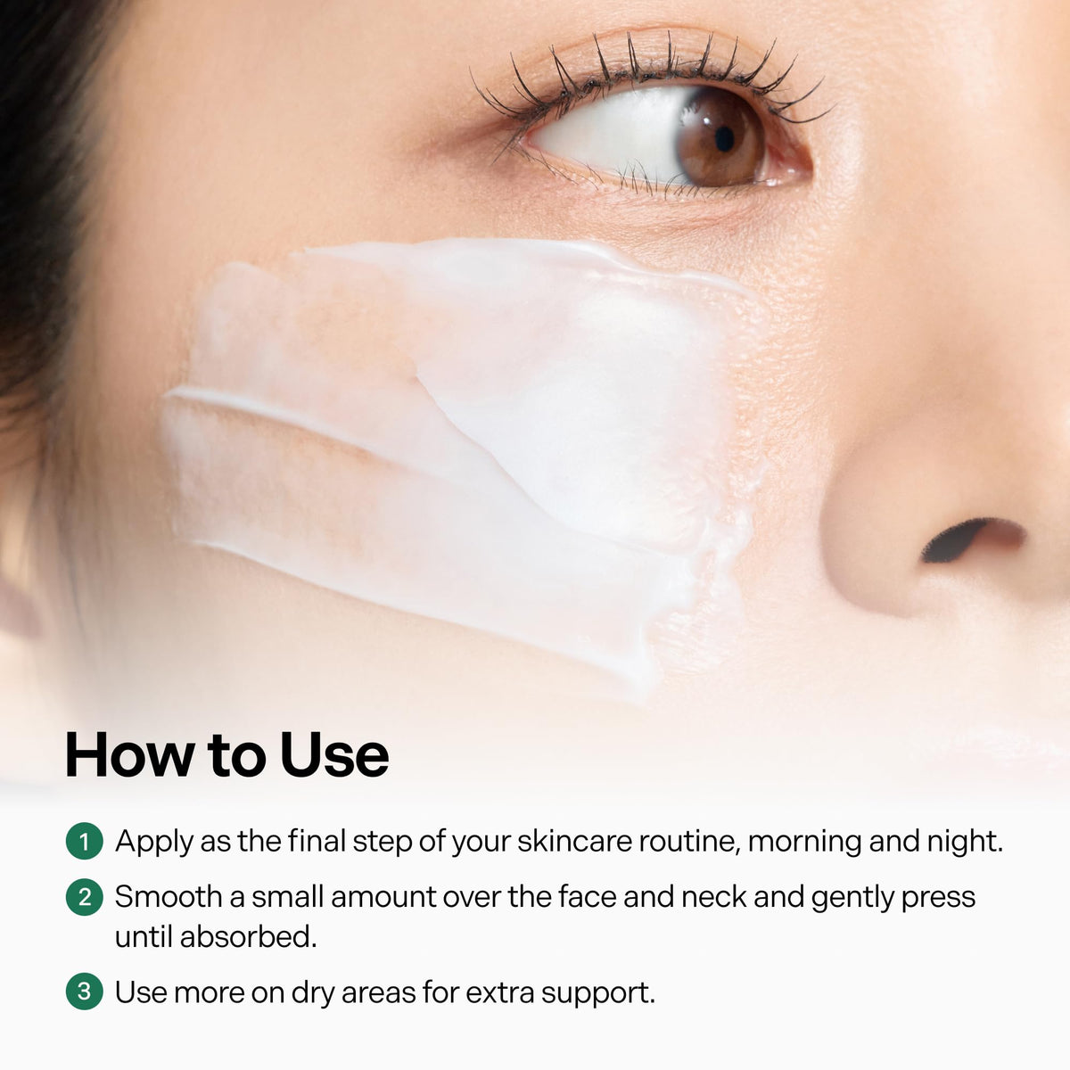 coeternal nighttime routine in bathroom showing moisturizer as final step for restoration