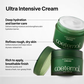 coeternal open jar texture displaying creamy consistency and quick absorption benefit
