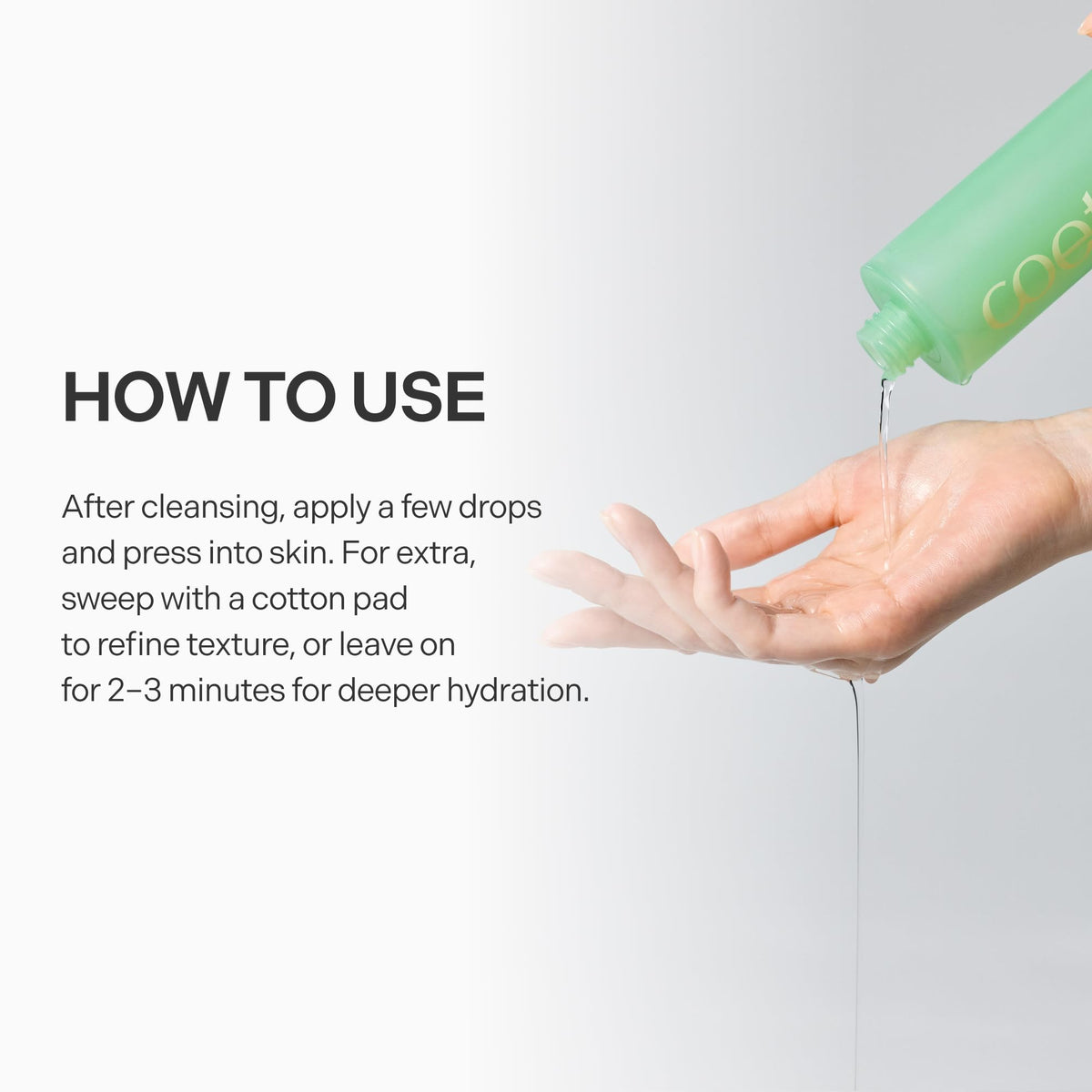 coeternal size comparison with 150ml bottle illustrating travel and value benefit