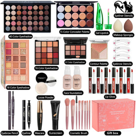 coliusa 40-color eyeshadow palette open with varied mattes and shimmers for versatile looks