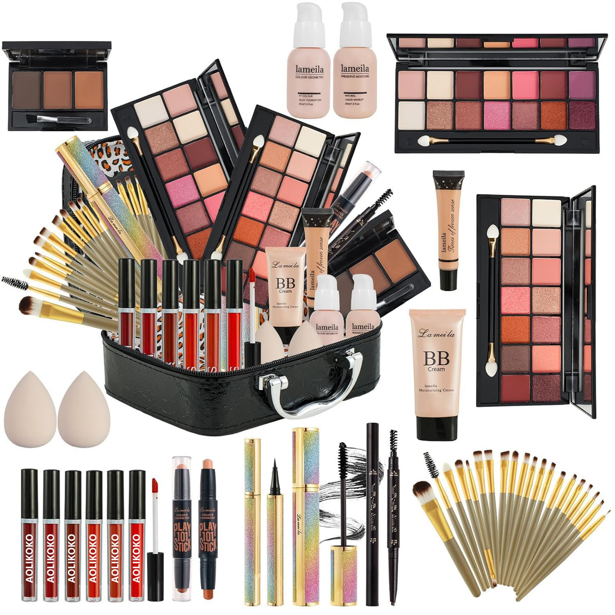 coliusa eyeshadow palette closeup with varied shades for versatile looks