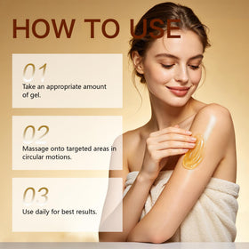Applying CollaBond Virexa gel to thigh to show targeted cellulite smoothing use