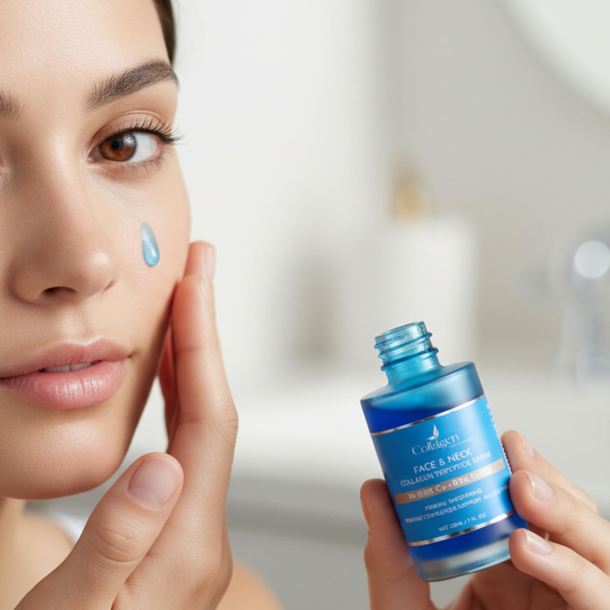 Collagen Tripeptides close-up of lightweight serum texture for fast absorption benefit