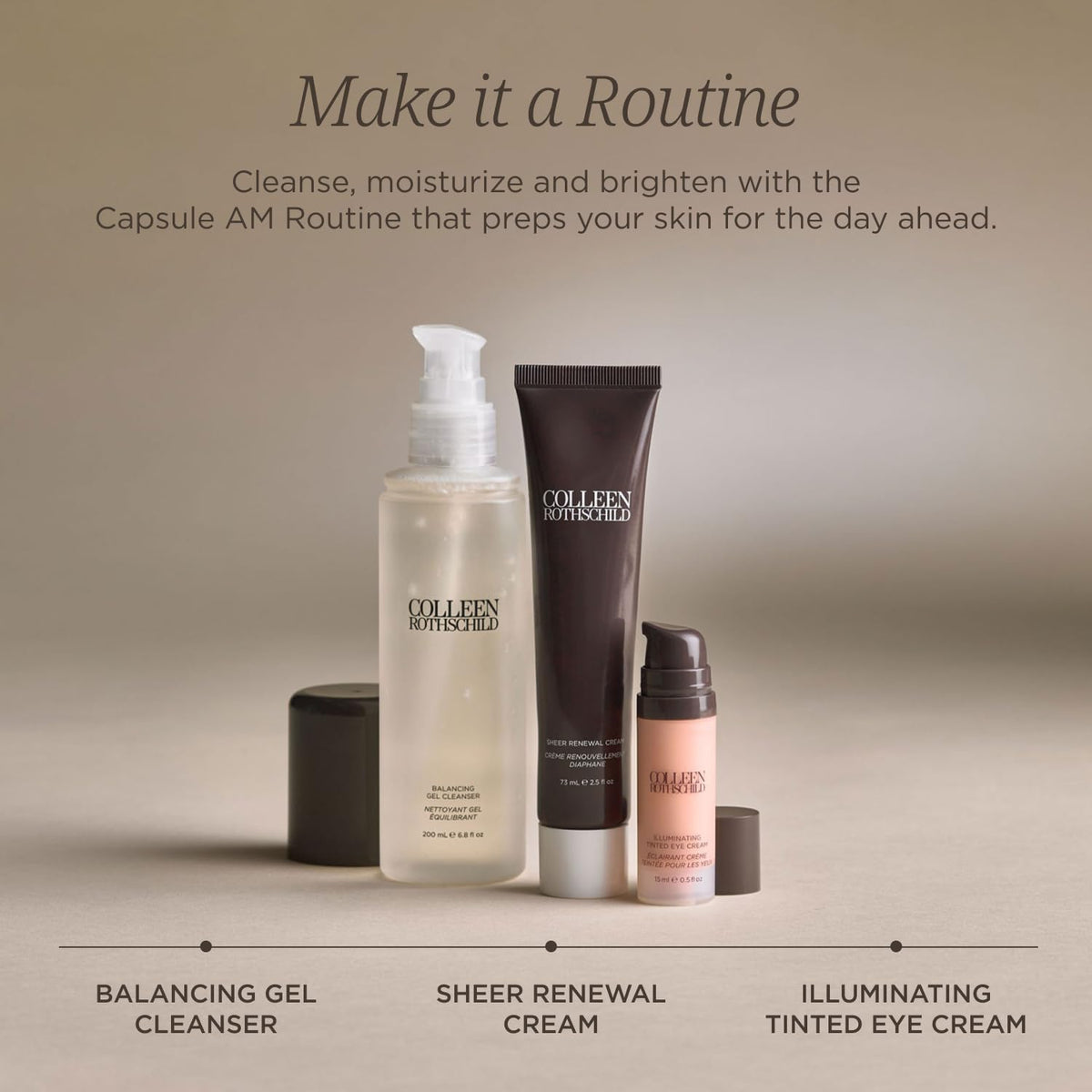 Colleen Rothschild ingredients label emphasizing hyaluronic acid and peptides