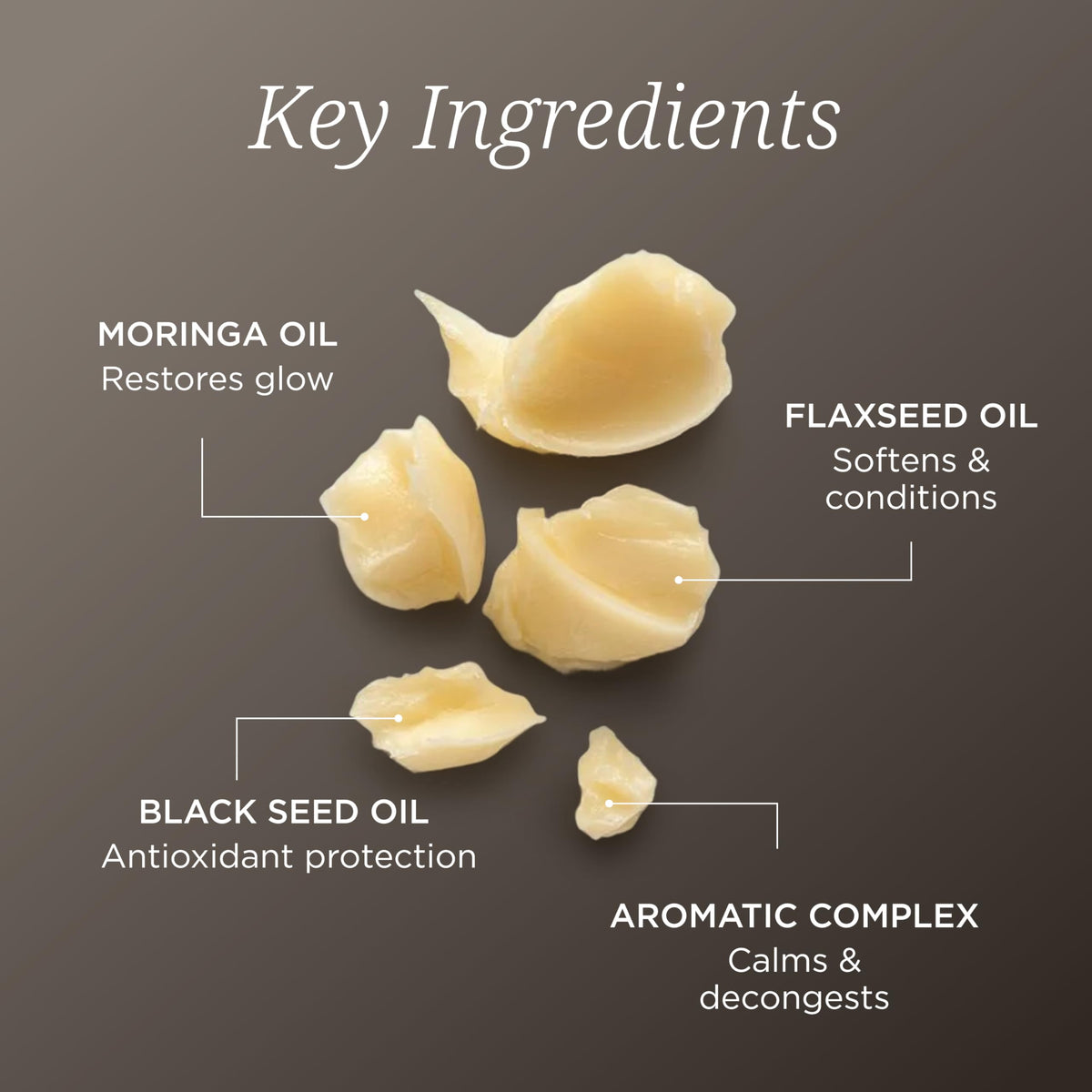 COLLEEN ROTHSCHILD key ingredients flat lay highlighting natural cleansing benefit