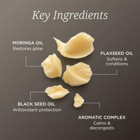COLLEEN ROTHSCHILD key ingredients flat lay highlighting natural cleansing benefit