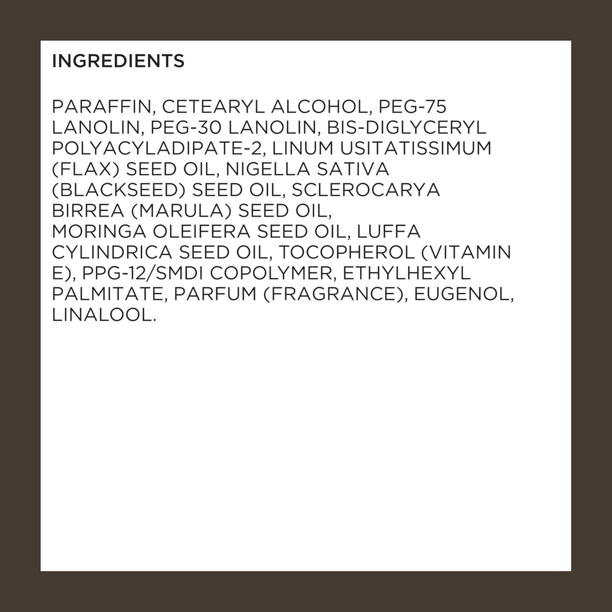 COLLEEN ROTHSCHILD label detail showing ingredients and product clarity benefit