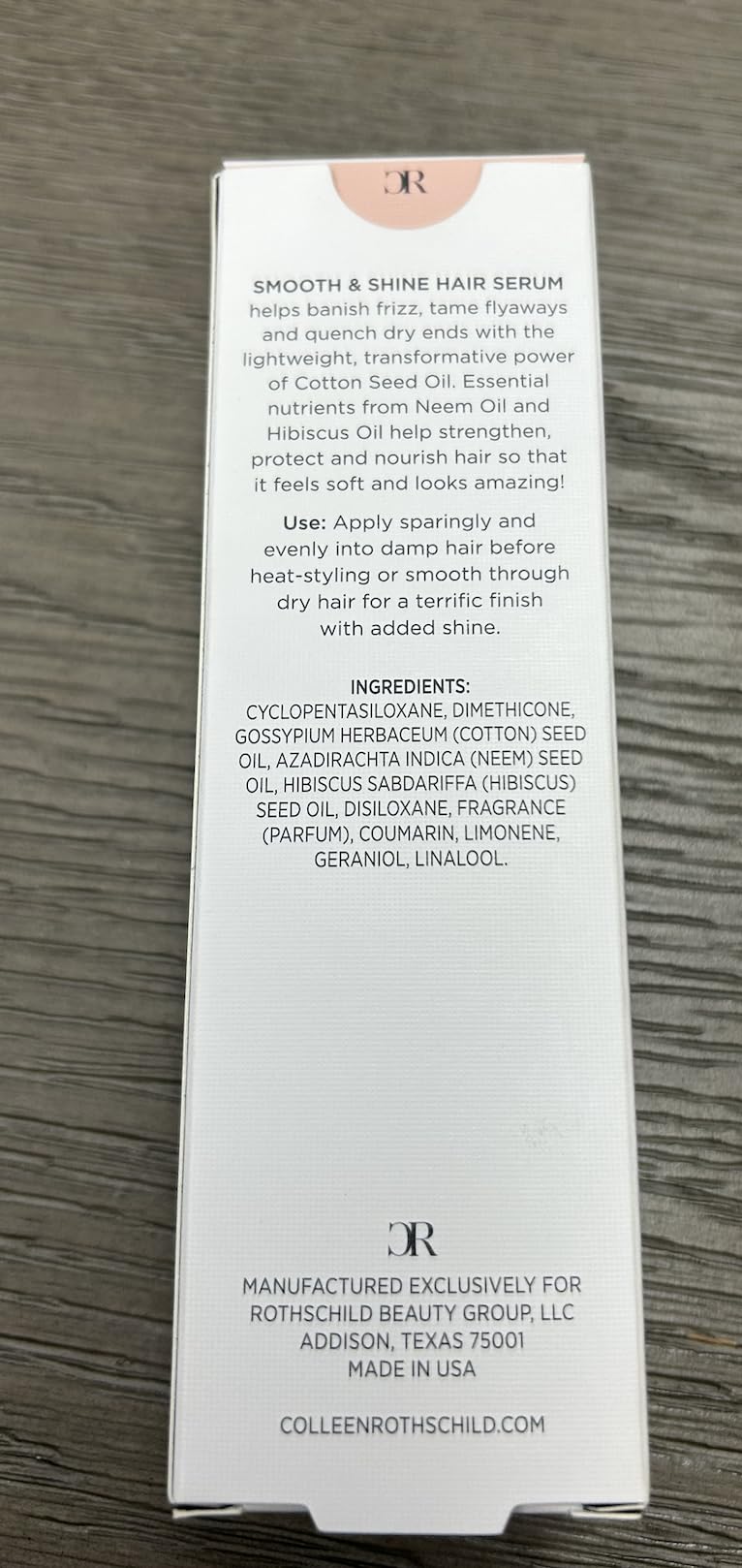 COLLEEN ROTHSCHILD serum on bathroom vanity in lifestyle setting for daily use appeal