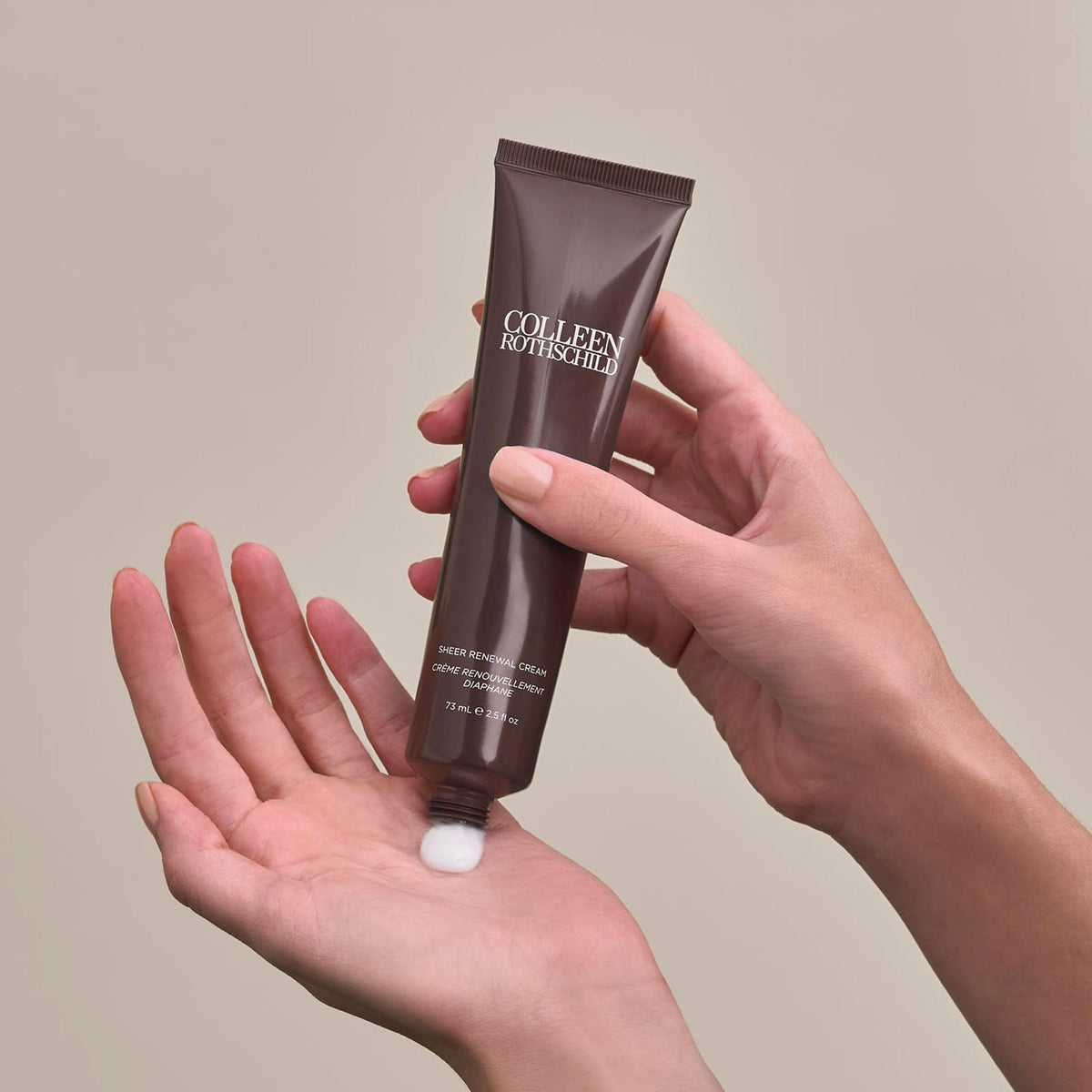 Colleen Rothschild cream on bathroom counter illustrating daily routine convenience benefit