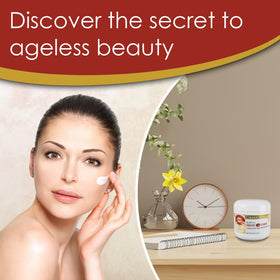 Colonial Dames cream being applied to hand demonstrating smooth absorption and softness