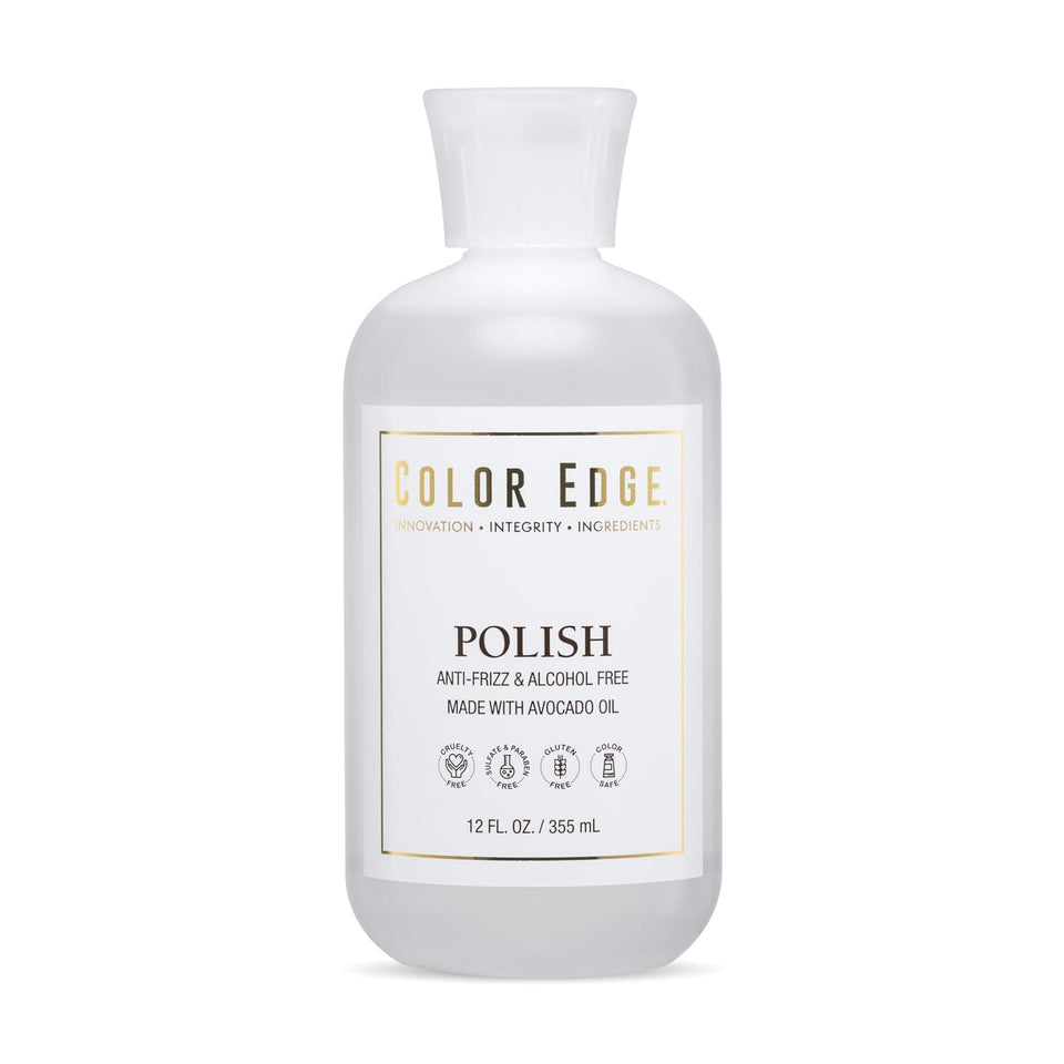 Color Edge bottle front view showing product label and styling benefit