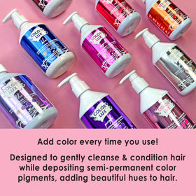 Color Lux being applied to wet hair demonstrating easy at-home color refresh