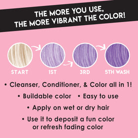 Color Lux label close-up highlighting vegan formula and gentle ingredients benefit
