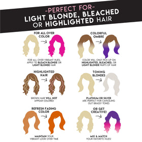 Color Lux before and after strand comparison showing visible magenta boost