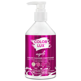 Color Lux front bottle showing magenta 3-in-1 formula and clear benefits