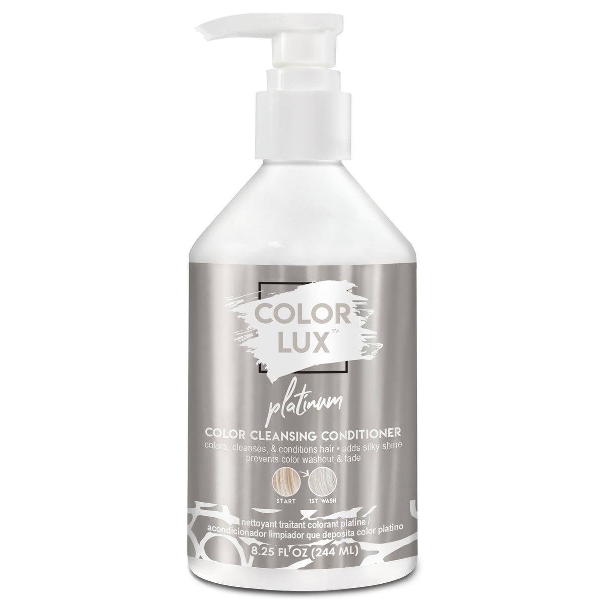 Color Lux front packaging showing bottle and shade label for easy identification and benefit
