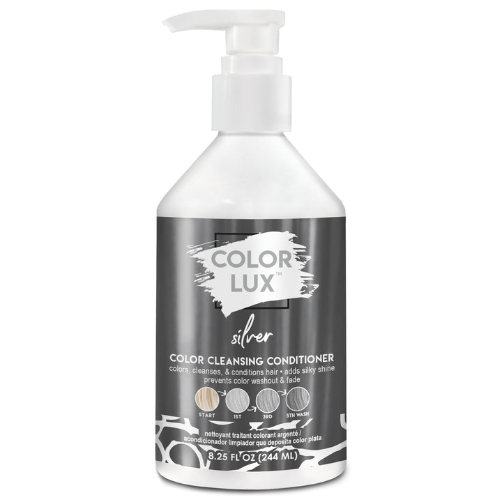 Color Lux front packaging showing bottle and silver shade benefit shine