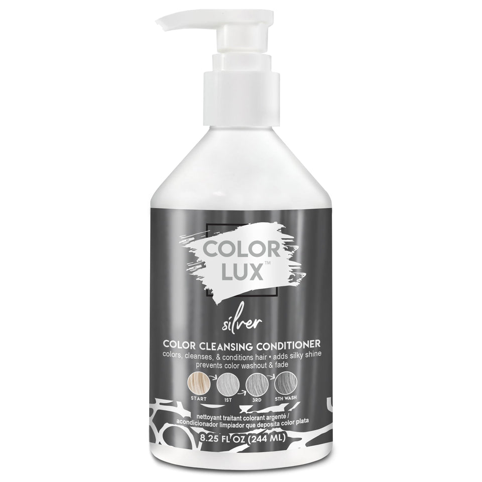Color Lux front packaging showing bottle and silver shade benefit shine