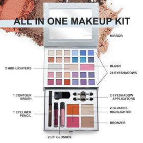 Color Nymph close-up of 24 eyeshadows highlighting rich pigment