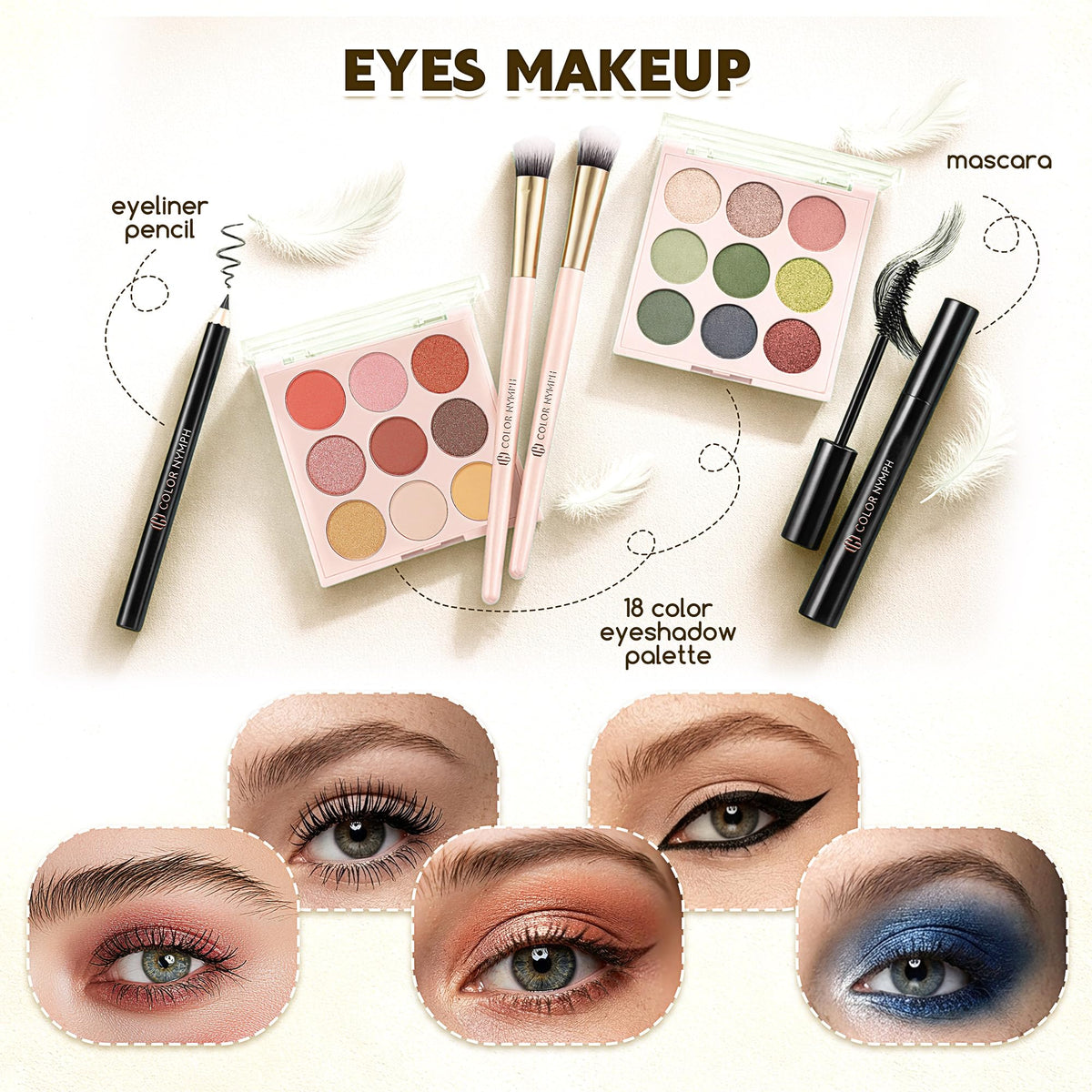 Color Nymph blush and highlighter palette open for cheek sculpting