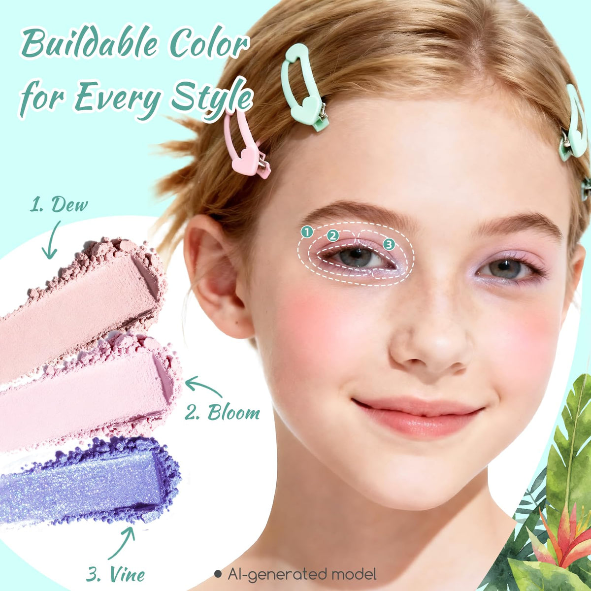 Color Nymph blush application demonstrating soft blend and natural-looking cheek color