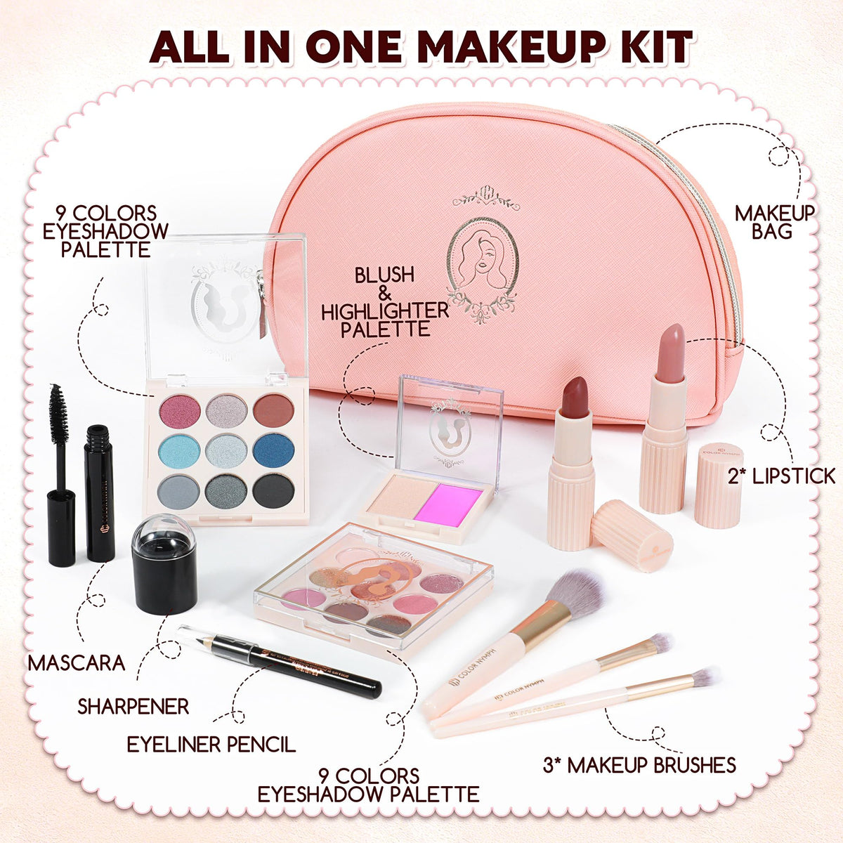 Color Nymph open eyeshadow palette showing versatile neutral and shimmer shades