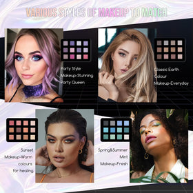Color Nymph detail of blush, highlighter and contour powders to create natural face definition