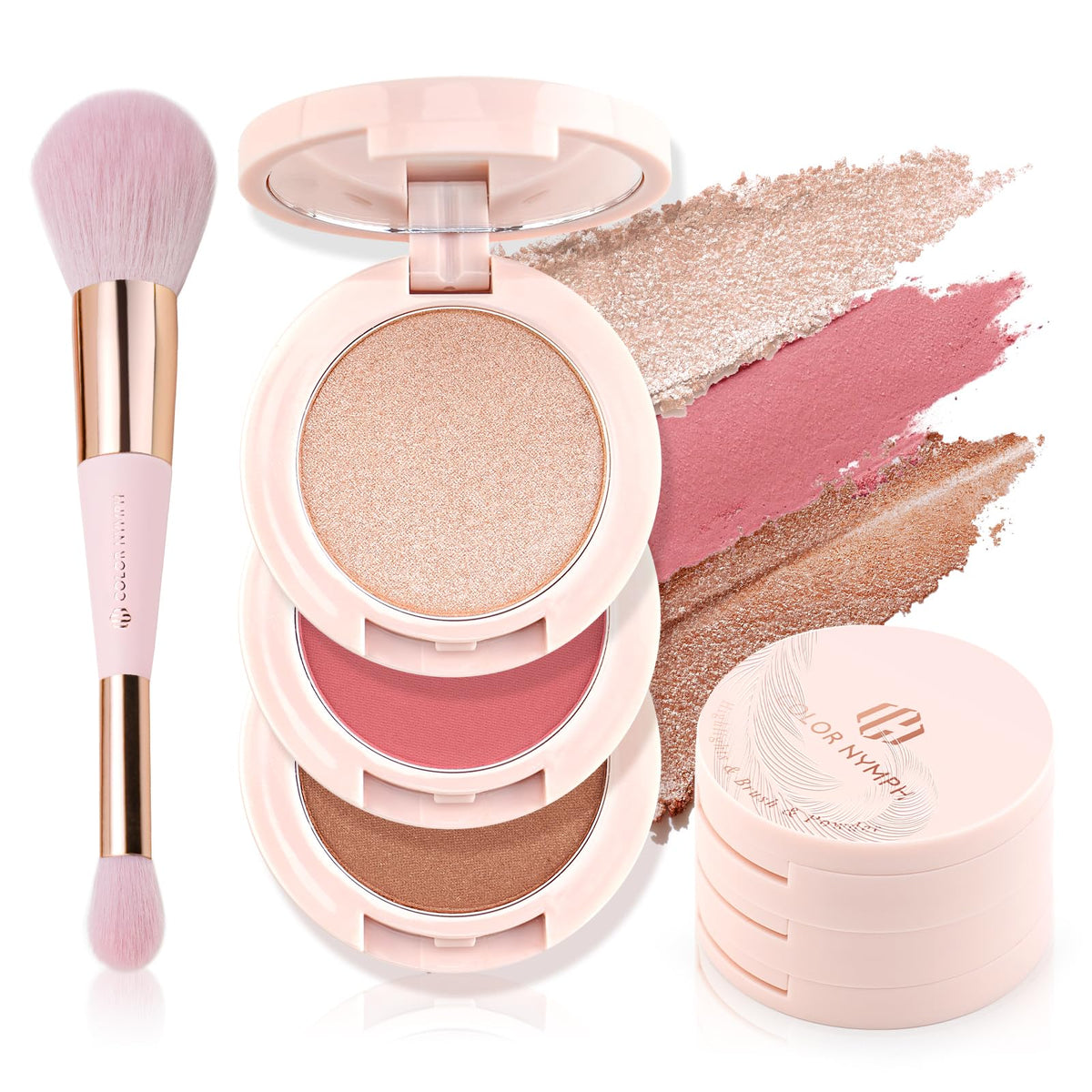 Color Nymph front packaging showing compact purple palette and benefit portability