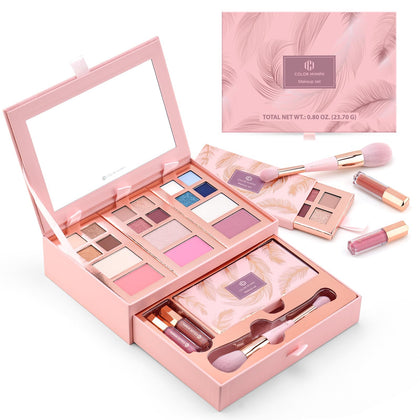 Color Nymph front packaging showing compact pink case and product variety benefit