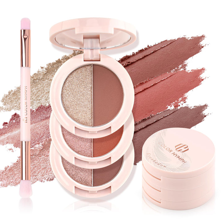 Color Nymph front view of closed palette showing compact travel benefit