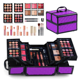 Color Nymph train case front view showing compact travel-ready organization and protection
