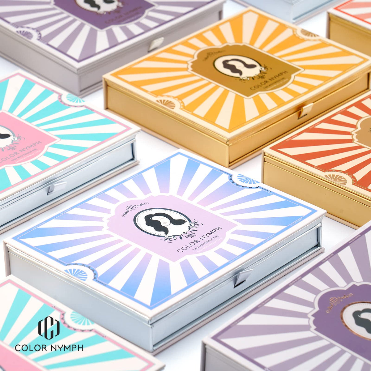 Color Nymph lip glosses array displaying glossy color options
