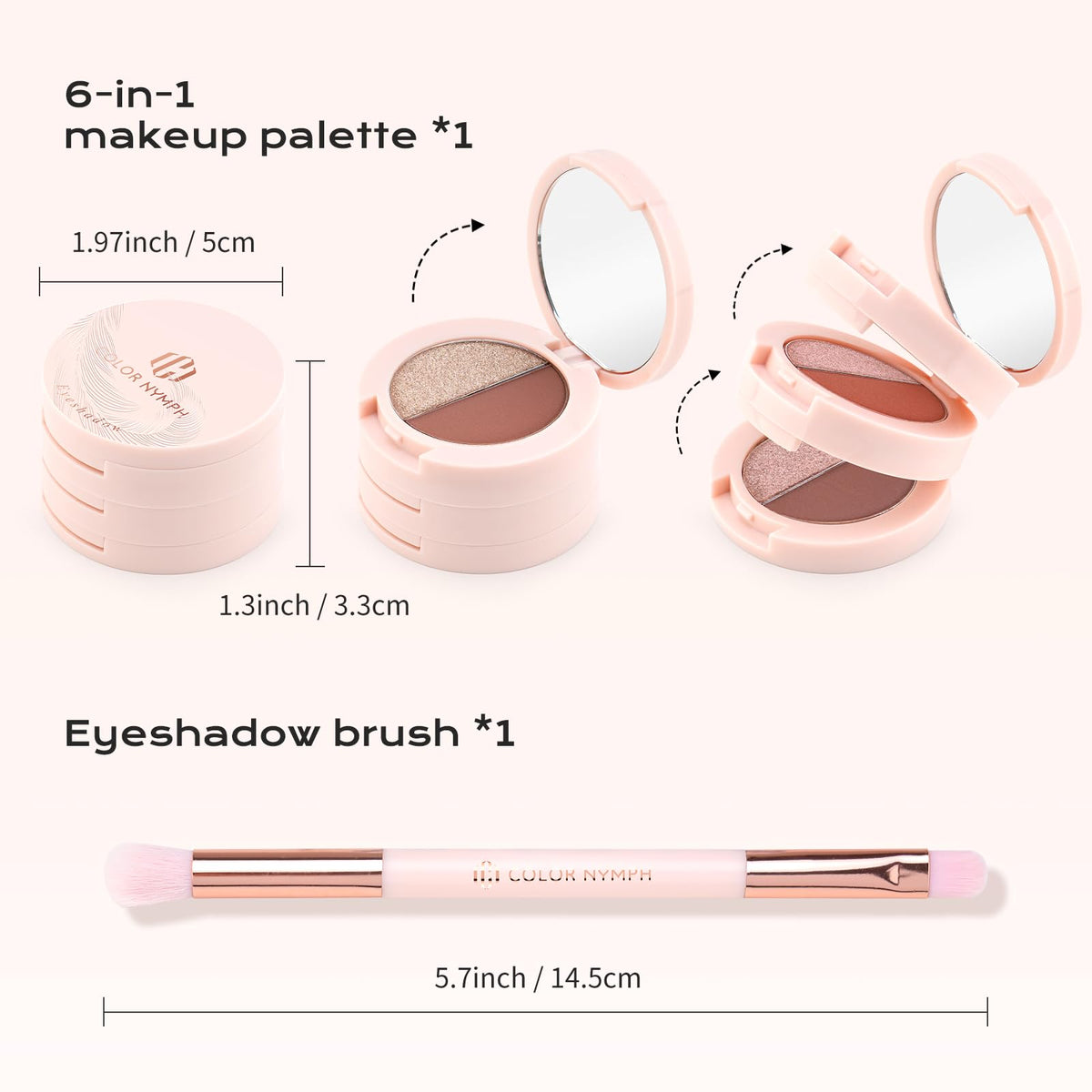 Color Nymph matte powder swatch illustrating soft, buildable color payoff