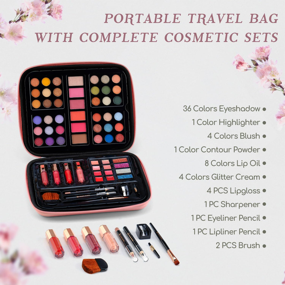 Color Nymph open palette overhead displaying 36 eyeshadows and layout