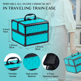 Color Nymph train case stored on shelf showing tidy reuse benefit
