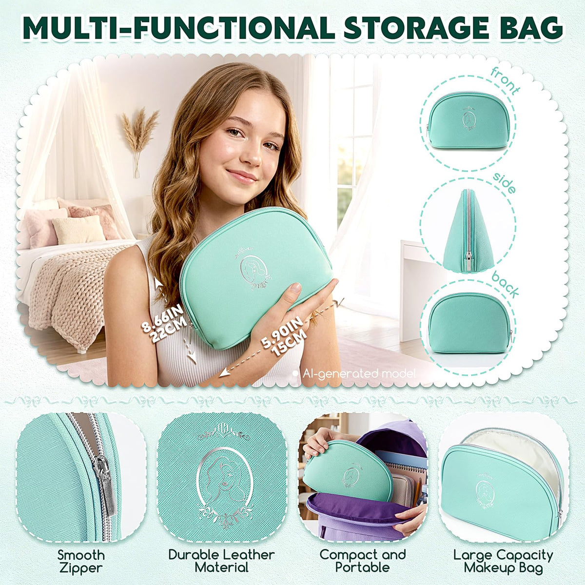 Color Nymph travel bag packed showing organized portability for touch-ups