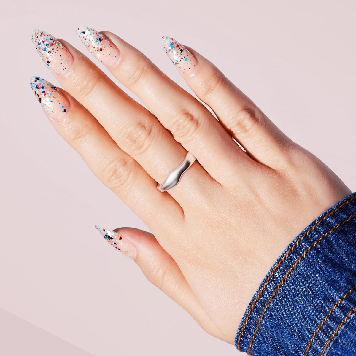 Color Street application in hand demonstrating fast peel-and-apply benefit