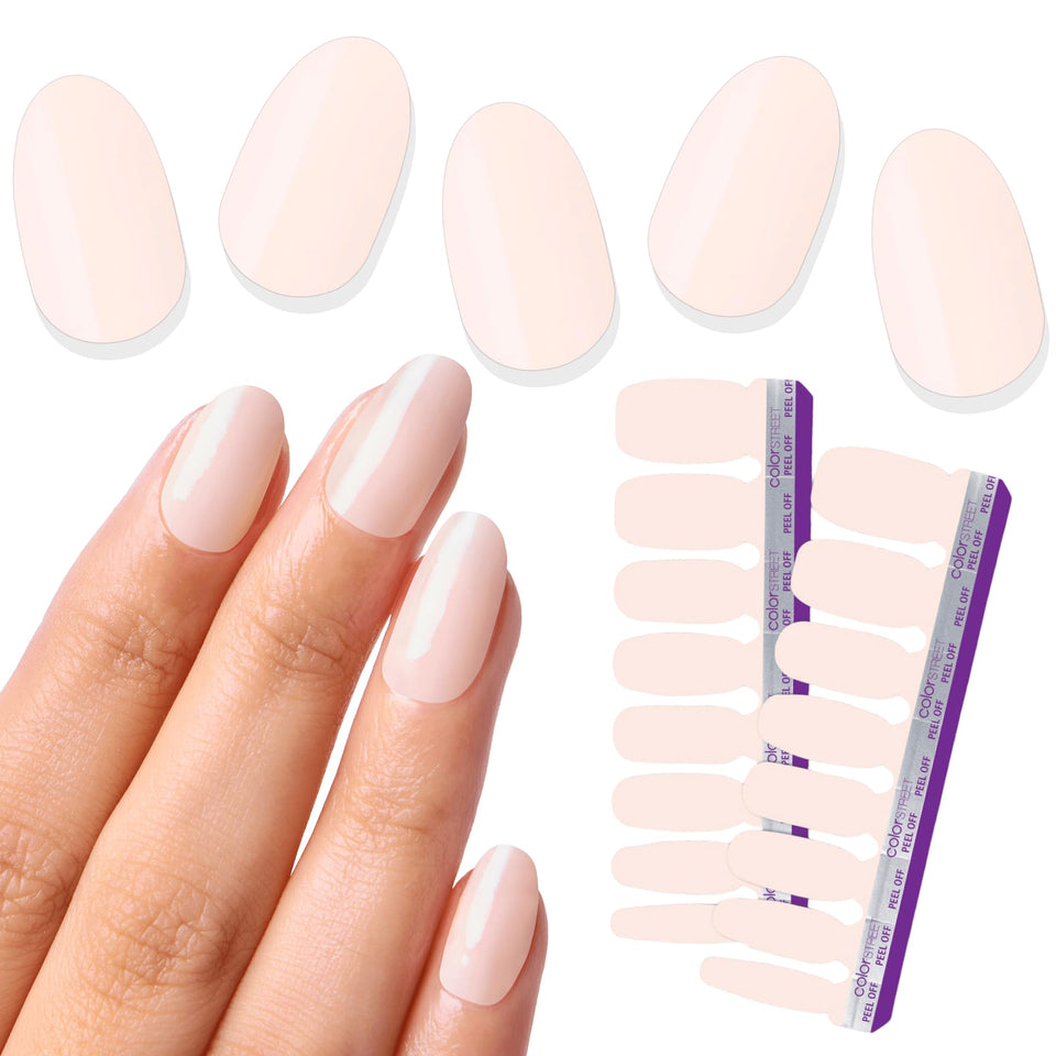 Color Street Ballet Blush front packaging showing 16 double-ended strips for convenience