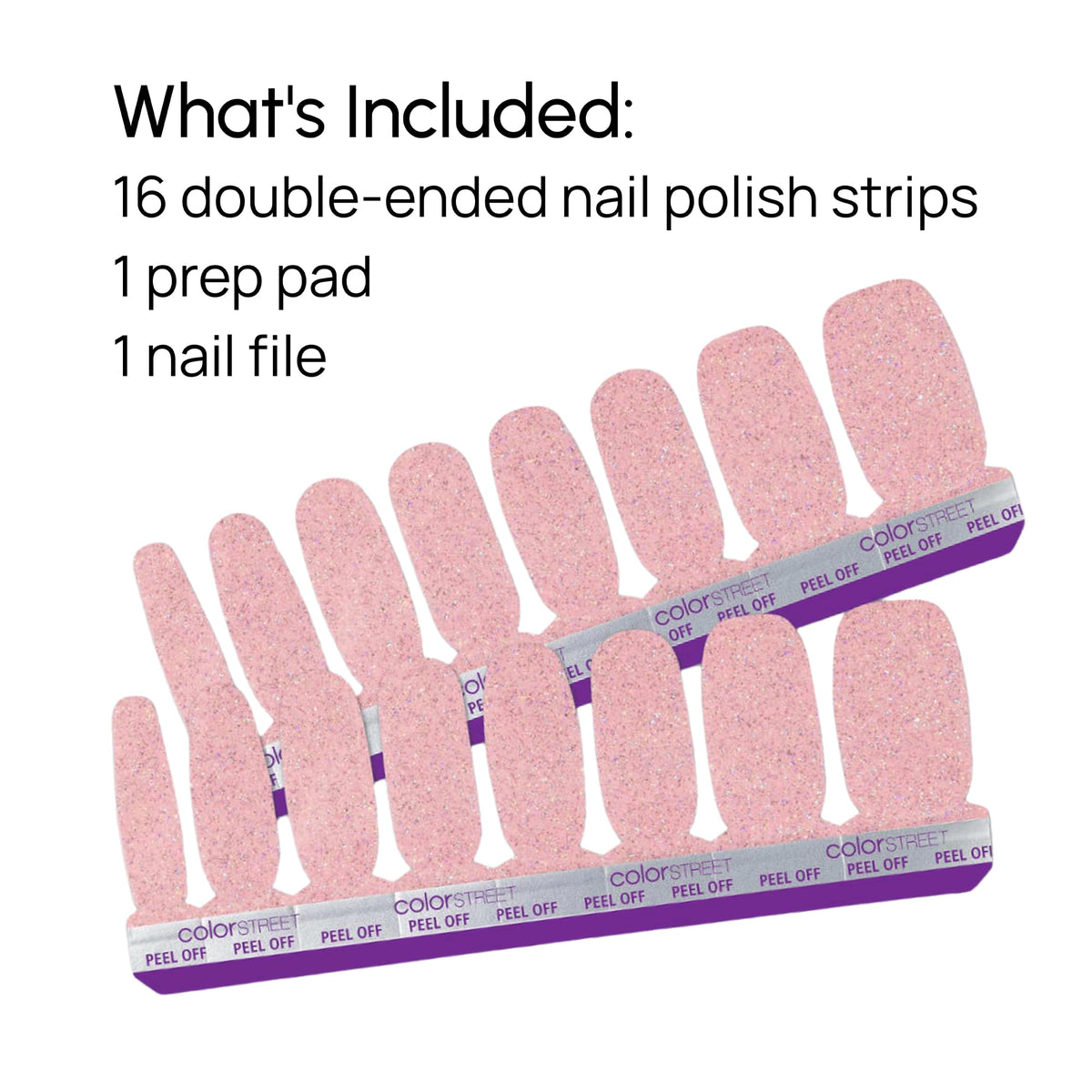Color Street manicure on hands at an event showcasing sparkly pink nails that elevate outfits