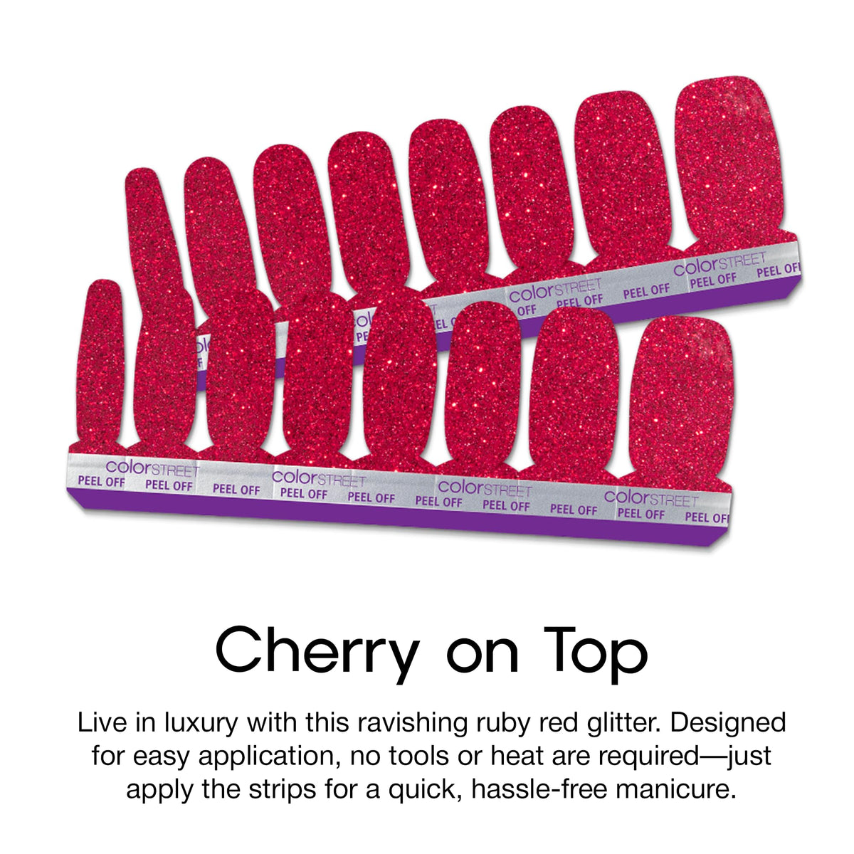Color Street strips in hand during application for quick salon-style nails