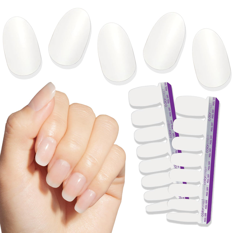 Color Street front packaging showing glossy topcoat strips and benefits