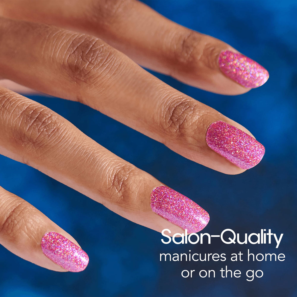 Color Street close-up of holographic glitter texture highlighting sparkle and fine shimmer